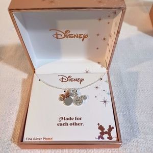 Disney classics charm crystal pure silver over brass 16 inch cable Mickey Mouse